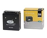 Gewicht 1,78kg LANDPORT Batterie 12 V 5 Ah (YB5L-B (S)) [wartungsfrei & versiegelt] kompatibel für Malaguti, Simson, Yamaha