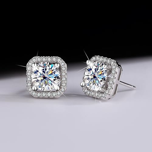 Boucles d'oreilles moissanite idée cadeau précieuse avec certificat d'authenticité