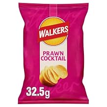 Walkers Prawn Cocktail Crisps Box, 32.5 g Pack of 32