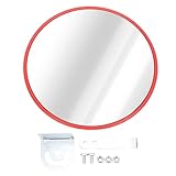 banapoy Konvexer Spiegel, 160° Weitwinkel Wand Eck Sicherheitsspiegel mit Halterung, Runder...