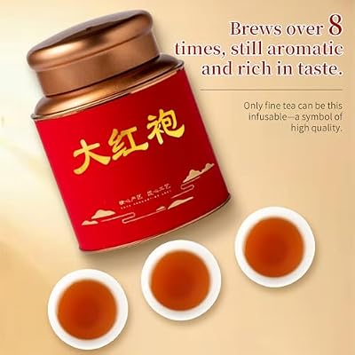 CHADUO Dahongpao Oolong Tea Loose Leaf Da Hong Pao Oolng Tea From Wuyi Mountain Big Red Robe Ulong With Orchid & Caramel Notes Grade AAA Wuyi Rock Tea 120g 4.23oz