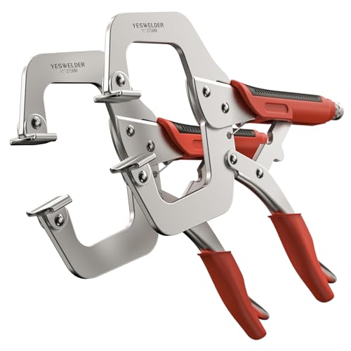 La Mejor Lista de Juegos de mordazas para comprar online. 43 YESWELDER - Juego de 27,9 cm, diseño robusto, mordazas tratadas térmicamente, acero chapado en cromo para uso fiable en el hogar o en el taller