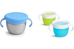 Munchkin Stainless Steel Snack Catcher - Keep Snacks Contained, Mess-Free