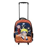 Bioworld Naruto Anime Characters Youth 16' Orange Rolling Backpack
