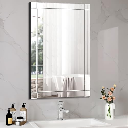 Pregaspor 24x36 Inch Rectangle Bathroom Vanity Mirror for Wall, M...