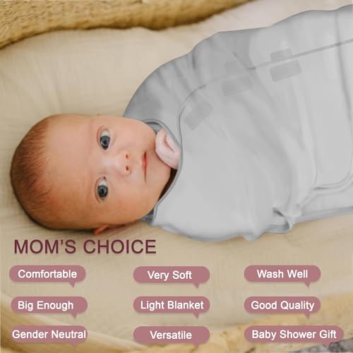 Image of Soft Stretchable Baby Blankets for Newborn Comfortable Cozy Adjustable Swaddle for New Born Baby Swaddle Wrap Cloth (Pack of 1) Grey