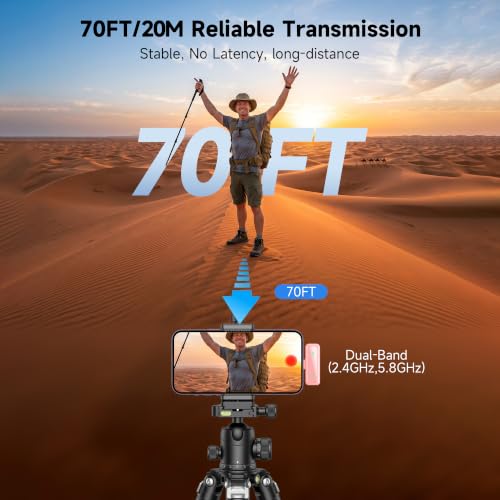 Image of Wireless Lavalier Microphone for iPhone - iPad, Android Phone Computer, Mini Microphone for Live Streaming, Video Recording, Outdoor or Indoor Interviews, YouTube, TikTok, Vlog (Pink)