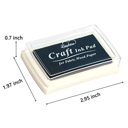 Craft Ink Pad For Rubber Stamps, Paper, Wooden, Fabric, Scrapbooking, Non-Toxic Finger Ink Pads For Kids (Black) #TOP1