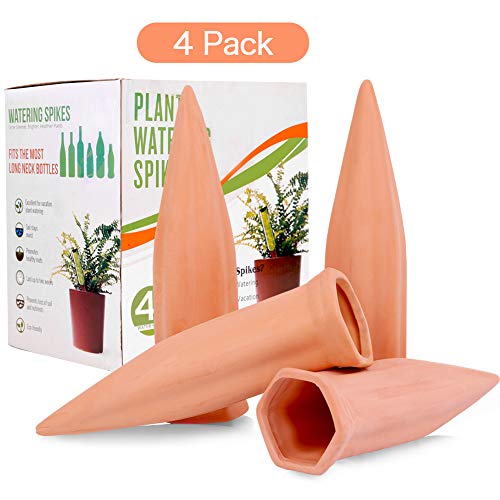 Plant Watering Stakes 4 Pack Automatic Plant Waterers for Vacations, Plant Watering Devices