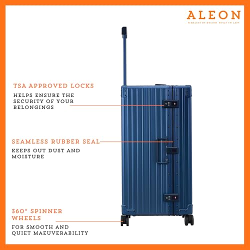 All Aluminum Lightweight 30" Premium Luggage with Suiter, Hardshell Checked Suitcase w/Spinner Wheels, TSA-Approved, Heavy Duty Roller for International Travel and Business Flight (Sapphire)4