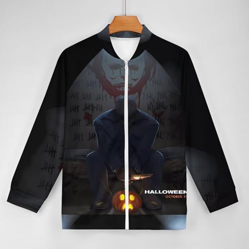 ZHANGXM Mens Jacket Halloween Michael Myers 3D Printing Sweatshirts for Adult Casual Streetwear Sports Sweatshirts3