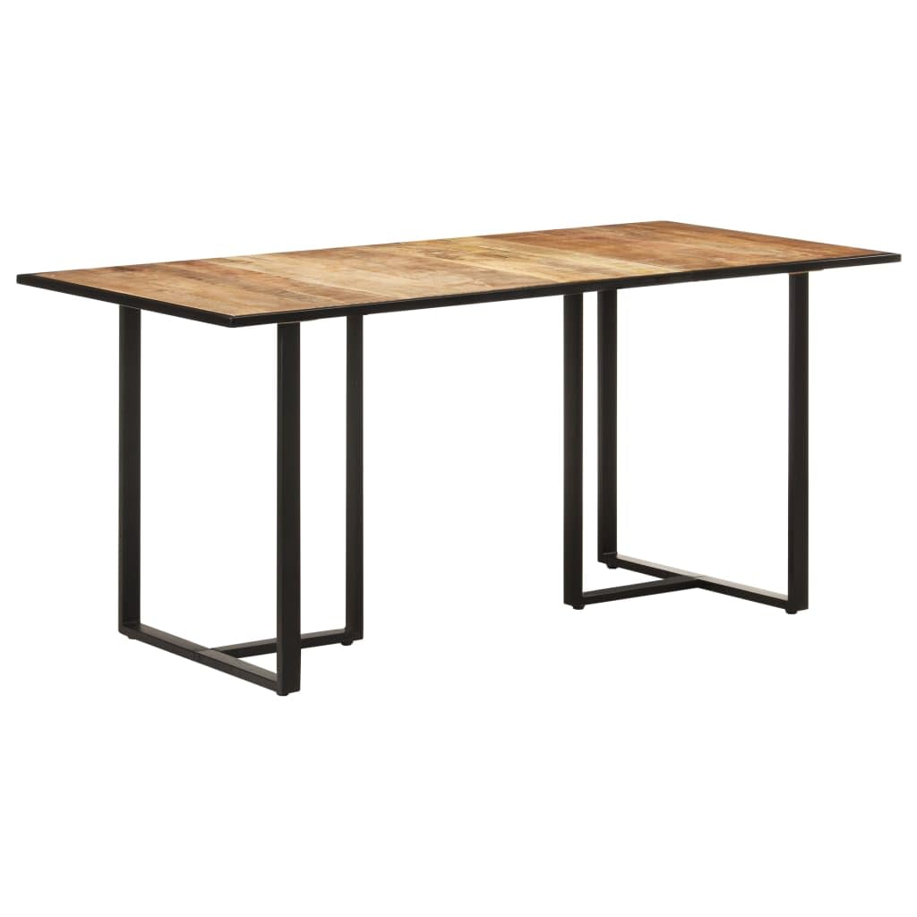 Table de salle à manger industrielle 160 cm en bois de manguier