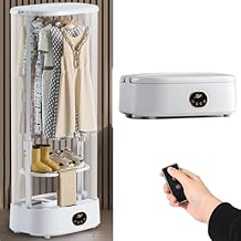 Electric Clothes Dryer, Portable Clothes Dryer for Apartments- 1000W Mini Foldable Electric Dryer with Remote Control for Travel and Small Spaces