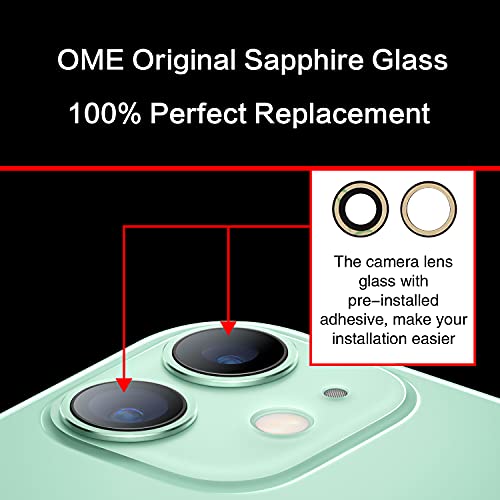 2Pcs Asdawn Back Camera Lens Glass Replacement For Iphone 11 6.1 Inches With Pre-Installed Adhesive, Rear Camera Lens Glass Replacement With Installation Manual + Repair Tool Set #TOP4