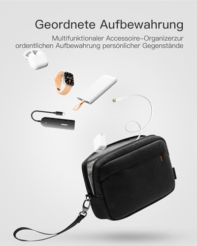 Inateck Kabeltasche Elektronik Organizer, Spritzwasserfester Reise Zubehör Tasche, Kompatibel mit Maus, USB Stick