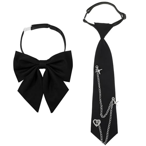 Image of Tucnoeu Bow Tie for Women - 2Pcs Women's Bow Ties,Pre-tied Adjustable Bowties