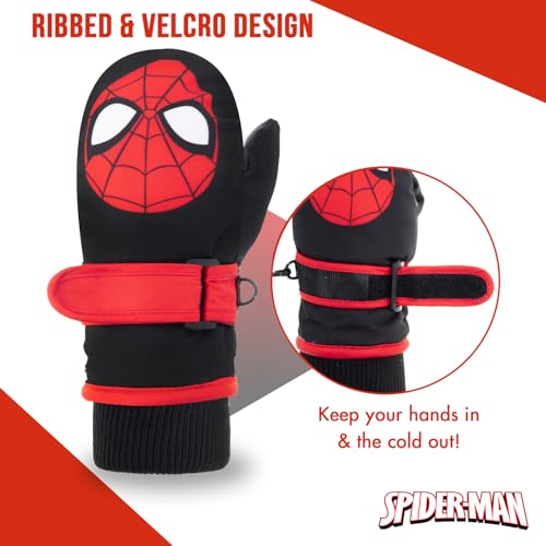 Spiderman Snow Gloves for Kids, Spider Man Toddler Gloves, 3M Thinsulate Waterproof Mittens, Kids Winter gloves3