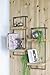 ZGHQHCDRH 12x6x27 Industrial Iron and Wood Two-Tier Wall Shelf with Plate Grooves