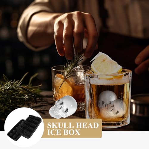 Molde de silicona para cubitos de hielo con forma de calavera miniatura 7