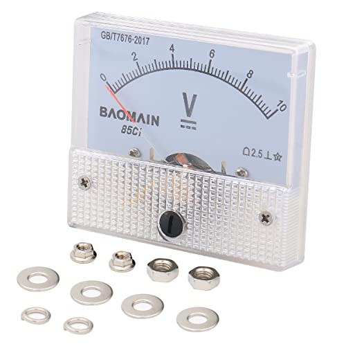Baomain Analog Voltmeter 85C1 Dc 0-10V Rectangle Analog Volt Panel Meter Gauge #TOP1