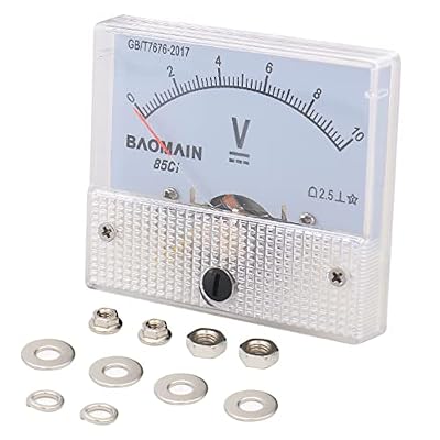 Baomain Analog Voltmeter 85C1 DC 0-10V Rectangle Analog Volt Panel Meter Gauge