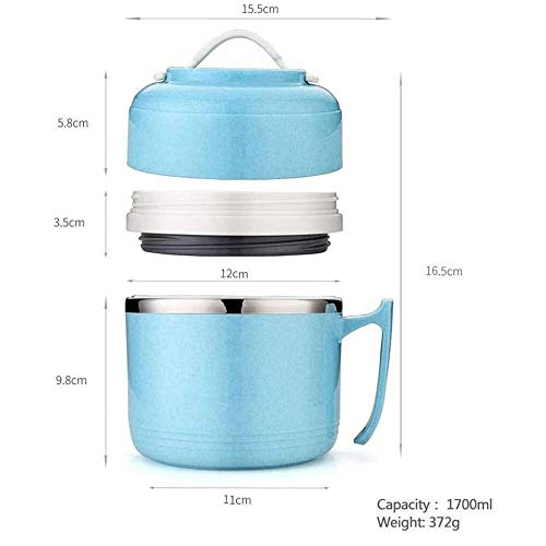 Cffdoifanh Bento Box, 2-Layers Stainless Steel Lunch Containers With Handle, Insulated Lunch Box Stay Hot 3H, Leak-Proof Food Containers For Adults, Teens, Work, School Enjoy A Hot Lunch On The Go. #TOP6