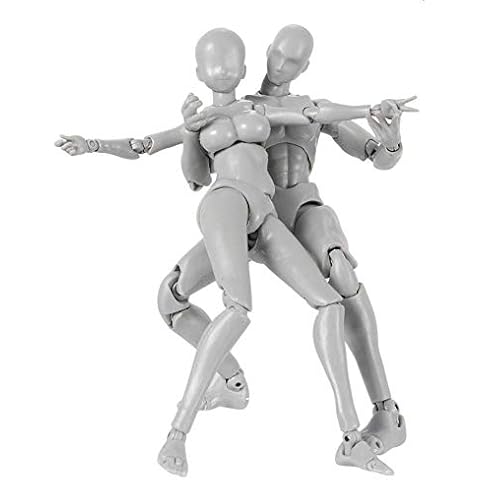 Body Kun DX Set Male & Female Action Figure Model Set for SHF Body Kun Doll PVC Body-Chan DX Set 2.0, PVC Movebale Action Figure Model for SHF Gifts (Male+Female) Cover