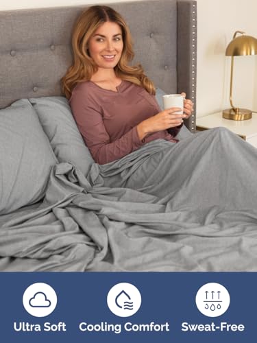 Image of Extra Deep Split King Fitted Sheet - Single Fitted Sheet - Heathered Grey | Easily Fits 18 inch to 24 inch Mattress, Soft, Wrinkle Free, Breathable & Comfy, Extra Deep Pockets Hotel Luxury Fitted Sheet