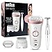 Braun Epilator for Women, Silk-epil 9 9-890 Hair Removal for Women, Bikini Trimmer, Womens Shaver Wet & Dry, Cordless and 7 extras