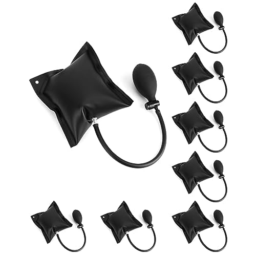 QWORK® 8 Stück Montagekissen, Hebekissen Luftkissenheber Belastung bis 200kg, Schwarz