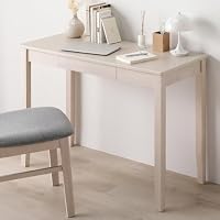 Amazon | RASIK デスク単品 幅140×奥行45cm ラテホワイト 引き出し A4