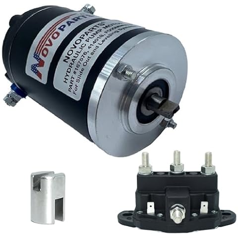 NOVOPARTS Leveling System Hydraulic Pump KIT - Motor 167576 Compatible with 414018 & #F000MM0809 045-167567, Polarity Reversing Solenoid Part Number 118246 and Collar Coupling Included Cover