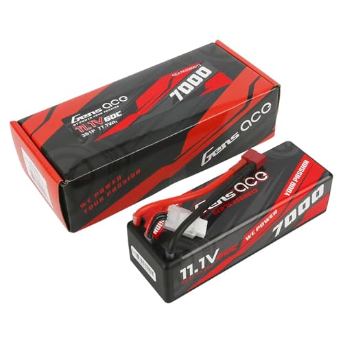 Gens ace 7000mAh 3S1P 60C 11.1V HardCase Lipo Battery Pack #13 with T Plug(2Pcs)