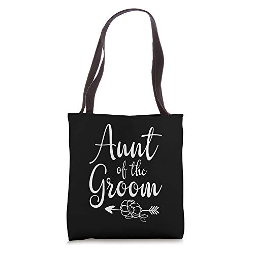 Bolso Tote Cute Aunt of the Groom con Diseño de Flores y Flechas miniatura 1