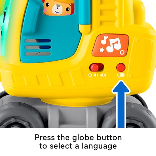 Fisher-Price Jeu Construction La Calculo’Grue Avec Blocs, Boule Démolition, Effets Sonores Et Lumineux, 50 Sons Et Plus, Jouet Bébé, A Partir De 9 Mois, Anglais, UK; Française; Allemande, HXF48
