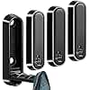 RUNSUNSPRI 4PCS Folding Coat Hooks Black Wall Hooks Foldable Closet Hook Wall Hook Heavy Duty Hooks Wall Mounted for Hanging Coats Scarves Bathrobes Hats Towels Bags Keys