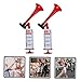 COOLHIYA 2pcs Handheld Cheer Air Horns Portable Loud Noise Maker for Sporting Events Parties Bright Crimson Manual Trumpet for Fans Celebration Accessories