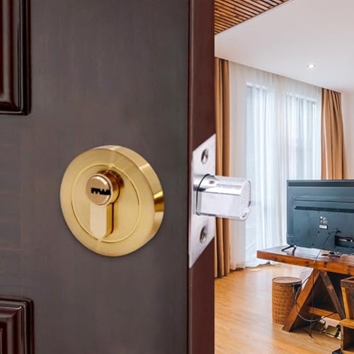 Serrure cachée rétractable pour porte intérieure avec verrouillage à clé - 6