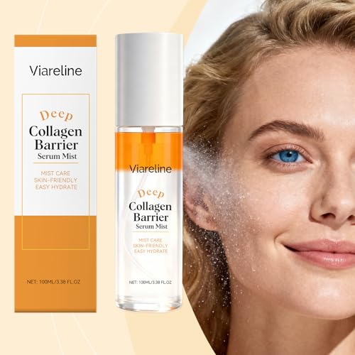 Viareline Deep Collagen Barrier Serum Mist, Hydrating Face Spray, Skin-Friendly, Easy Hydrate, 3.38 fl oz