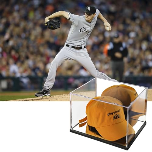 Vinjkzq BASEBALL HAT DISPLAY CASE-01 Hat Display Case Mirror Background And Base,Clear Acrylic Baseball Cap Display Box Stand,Uv Protection Signed Hat Transparent Showcase Football,Snapback Caps,Ideal Gift thumb #2