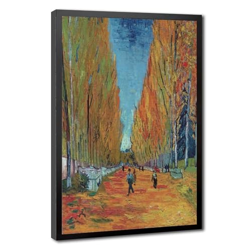 Impression d'art Van Gogh Alyscamps sur toile premium encadrée