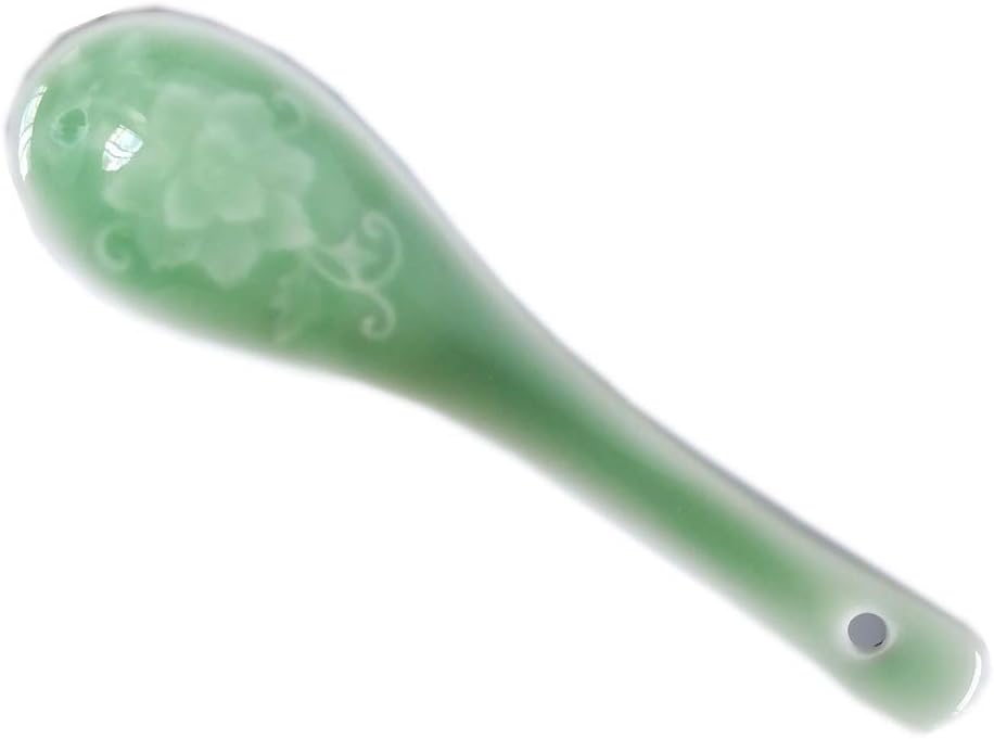 Extra-Fine Celadon Dinner Spoons Use for Home Kitchen or Restaurant set of 3(Sky Blue-001, 9.3")