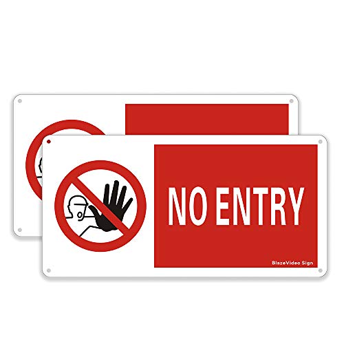 Señal de aluminio con texto en inglés Prohibited and Warning Signs