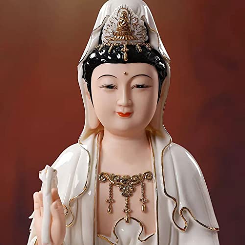Statue Bouddha Avalokitesvara céramique pour éliminer le stress