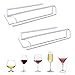 2 Pezzi Porta Bicchieri Vino Sospeso, Portabicchieri Porta Calici, Porta Bicchiere di Vino, Supporto per Calice, Usato in Bar, Mobile da Vino, Cucina (Bianco)