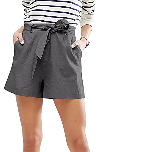 Knotted Regular Casual Wear Pure Cotton Shorts Hotpants for Women/Girls with Side Pockets and Full Length Belt for Perfect Knot-picture-45