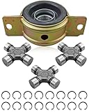 TIKSCIENCE Driveshaft U Joints & Center Bearing Repair Kit Fit for Toyota Tacoma 4WD 1995-2004 Replace 04371-30020 04371-30041 04371-35051 04371-60080, 4Pcs Driveshaft Support Bearing Kit