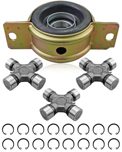TIKSCIENCE Driveshaft U Joints & Center Bearing Repair Kit Fit for Toyota Tacoma 4WD 1995-2004 Replace 04371-30020 04371-30041 04371-35051 04371-60080, 4Pcs Driveshaft Support Bearing Kit