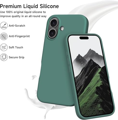 Image of Back Cover Compatible with iPhone 17 Case (6.3) Soft Touch Slim Liquid Silicone Full Protection Shock Proof Back Cover for iPhone 17 (SC Pine)