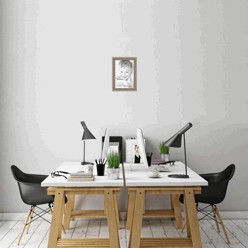 ArtToFrames Silver Grey Ridged Wood Picture Frame #TOP26